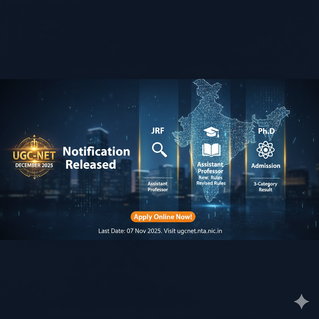 UGC NET డిసెంబర్ 2025 నోటిఫికేషన్ విడుదల: కొత్త అర్హత ప్రమాణాల గురించి తెలుసుకోండి.